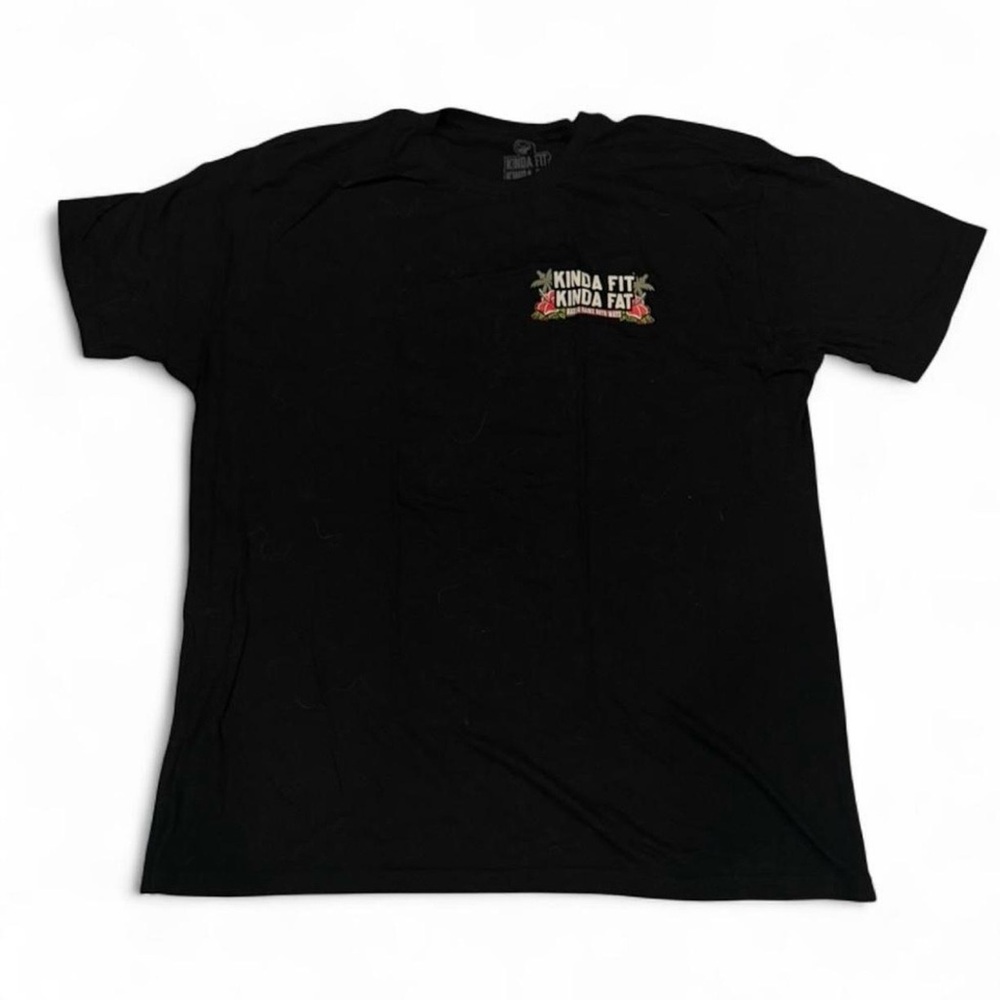 Kinda Fit Kinda Fat Black Graphic Tee - Men's Short Sleeve Shirt